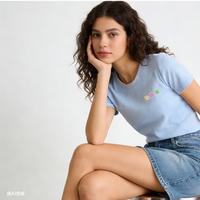 Gap 女装 彩色小熊刺绣针织短袖T恤 858699