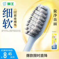 狮王 细齿洁0.01弹力旋净软毛护龈牙刷软毛护龈弹力刷柄缓解出血 0.01弹力旋净 2支