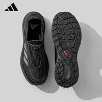 adidas 男鞋夏季一脚蹬徒步运动休闲鞋JP6646 一号黑/一号黑/深灰 42