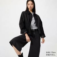 优衣库 休闲短茄克优衣库女装男装/巴恩风外套夹克483807 484664