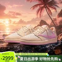 Jordan 男篮球鞋Travis Scott Air Jordan 1 Low OG IQ7604-100粉