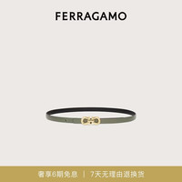 Salvatore Ferragamo Ferragamo）女士深灰色双面可调式皮带 0775603_C  _100 礼物送女友