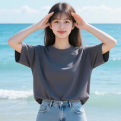 宜而爽 女士纯棉短袖T恤