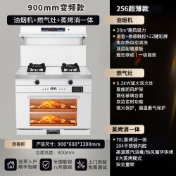 旺厨好太太 白色超薄900MM集成灶 蒸烤消 液化气