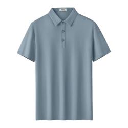 80支丝光匹马棉男士POLO衫 灰蓝色 4XL