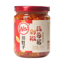 川娃子 蒜蓉剁椒酱 蒜泥蒜蓉酱烧烤扇贝生蚝调料拌面酱蘸料海鲜酱 200g*1瓶