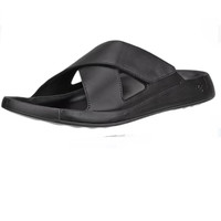 ecco 男士 Cross Strap Leather Sandals