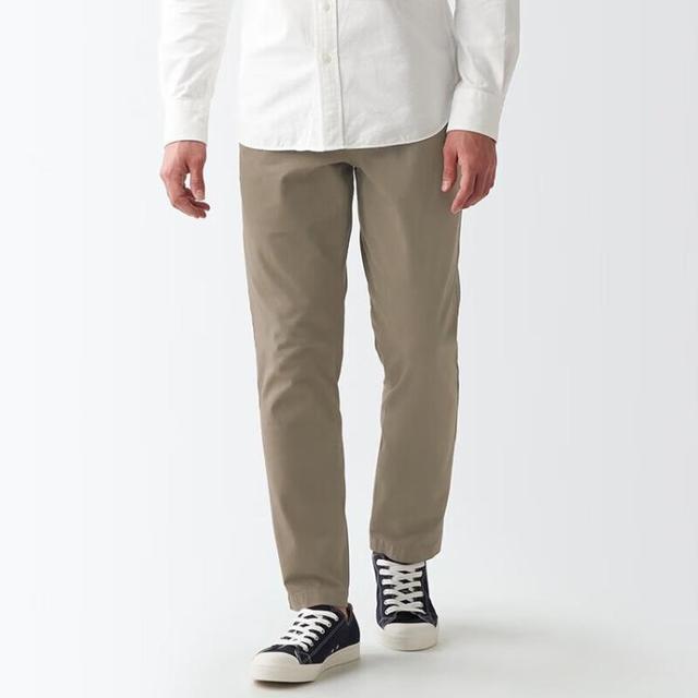 無印良品 MUJI 无印良品 男式横竖弹力丝光斜纹修身裤
