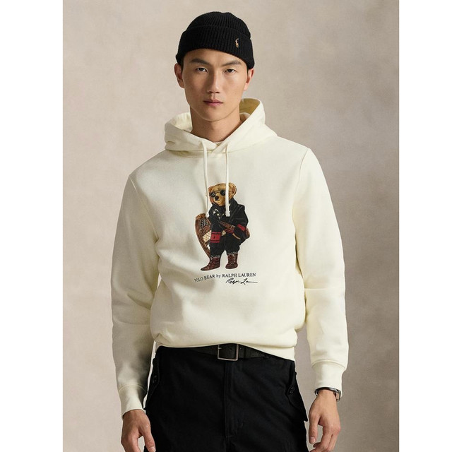 限新用户：RALPH LAUREN Polo Bear 男士抓绒连帽卫衣