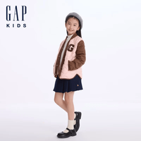 Gap 盖璞 男女童小立领波浪绗线羽绒服 粉色 120cm