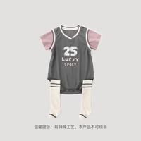 巴厘小猪 夏季包屁衣短袖薄款哈衣运动风外出衣服婴儿夏装