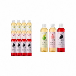 喜茶 轻果茶柚柚蔓越莓葡萄饮料 450ml*12瓶