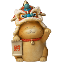 铜师傅 醒狮招财猫 铜摆件