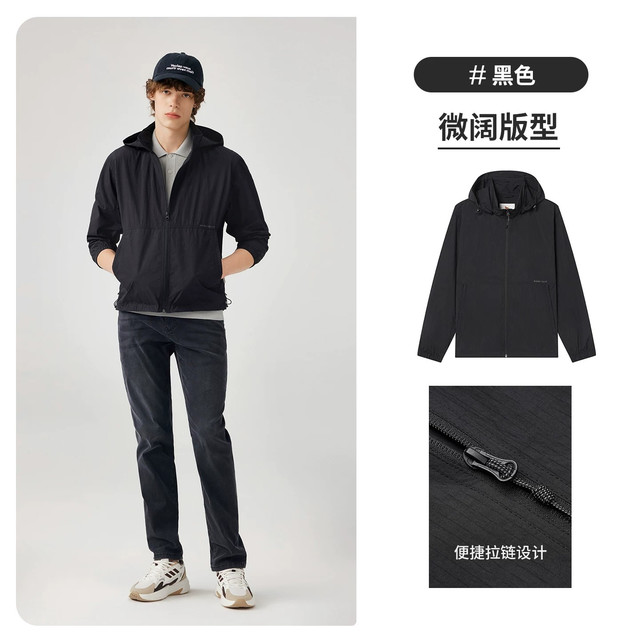 移动端：Henry Grant 【软壳防风】KQSV261432U111男士夹克 黑色