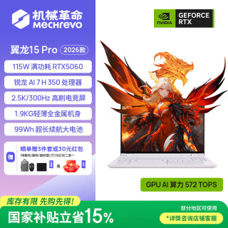 机械革命 翼龙15Pro（Ai7 H 350、5060、16、1TB）