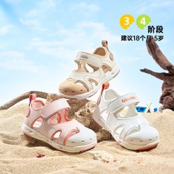 基诺浦 机能鞋2024夏款小童鞋男女宝宝爬站透气凉爽夏日经典GW1569