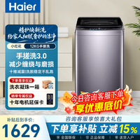 海尔 小红花系列 XQB120-BS5GD1 手搓式直驱波轮洗衣机 12KG