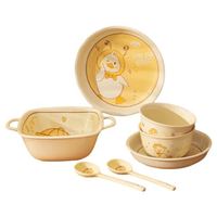 CERAMICS 可爱鸭卡通碗碟套装 7件套