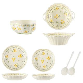 CERAMICS 釉下彩陶瓷碗碟 春意萌2人食 7件套