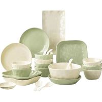 CERAMICS 6人食奶油陶瓷餐具 33件套-礼盒装