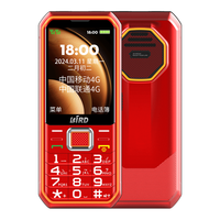 波导 S7 4000mAh大电池 红色 全网通4G老人手机