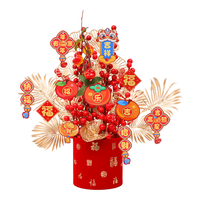 婚恋倾城 马年仿真发财果福桶 乔迁之喜装饰摆件