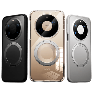 图拉斯 Mate80 Pro Max 旋转支架 磨砂黑 手机壳