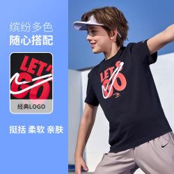NIKE 男女童短袖T恤儿童短T耐克3brand系列