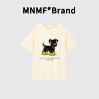 mnmf复古气质时尚小狗印花圆领短袖t恤女夏季休闲纯棉新款上衣女