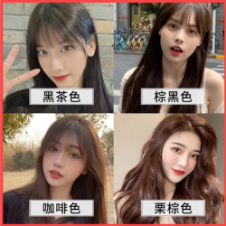 官方正品流行色泡泡染发剂发色在家黑茶色染发膏染头发膏亚麻染膏