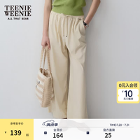 TEENIE WEENIE 小熊简约休闲裤女2024夏季女长裤 浅卡其色 165/M