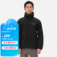 mont·bell 户外春夏男款速干衣轻便舒适透气连帽外套 1103320 BK L