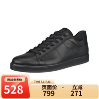 ecco 521304男士休闲鞋 黑色 51052