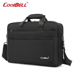 coolbell COOL BELL新款商务公文包USB笔记本电脑包男款单肩包 CB-2071黑色