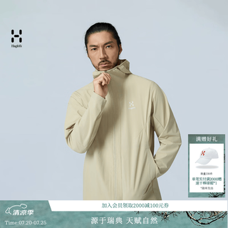 HAGLOFS火柴棍 防风透气防泼水 浅米色 XL 男款软壳衣