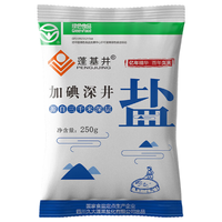 盐当家 加碘精制盐350克袋含碘食用盐盐巴纯精岩盐家用调味品 食用盐250g*1袋