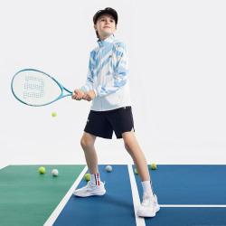 FILA 男中大童（130-170）网球运动外套男童立领针织长袖外套