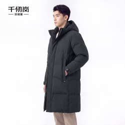 千仞岗 连帽过膝羽绒服