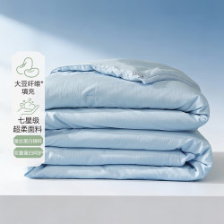 百丽丝 大豆纤维抗菌夏凉被 A类可机洗 柔和蓝 150cm×210cm