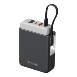 飞利浦 DLP2211 自带线20W快充 10000mAh 曜石黑 移动电源
