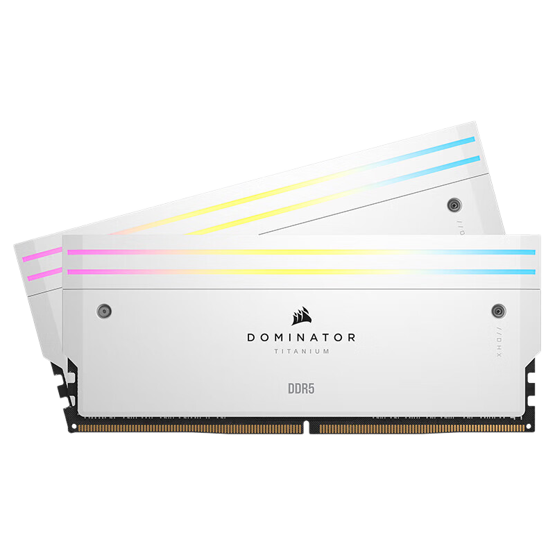 美商海盗船 统治者泰坦 DDR5 7200MHz CL34 16GBx2 RGB灯条 白色