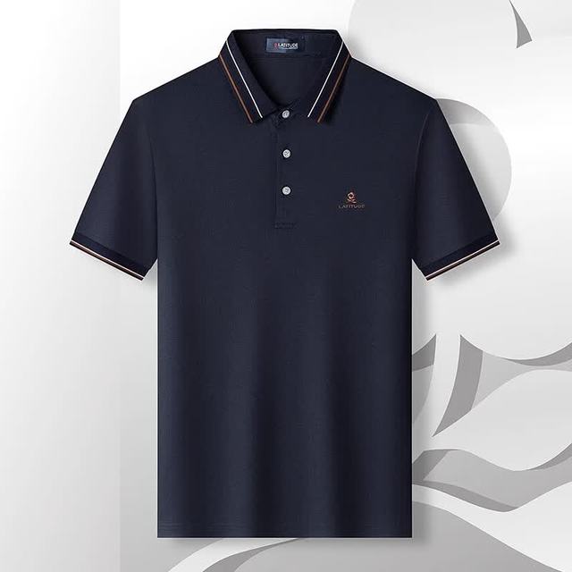 梦特娇 夏季男士商务Polo衫短袖T恤 藏青 4XL/58