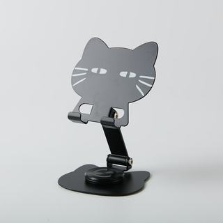 NITORI宜得利 E8005 铁制可旋转折叠 黑猫 手机支架