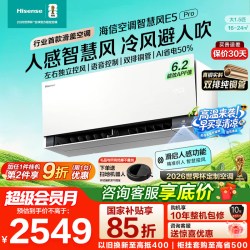 海信 空调大薄荷2.0智慧风E5Pro大1.5匹挂机家用一级能效双排铜管