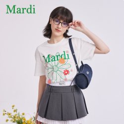 玛尔帝 官方正品小雏菊短袖T恤2026夏季新款上衣女