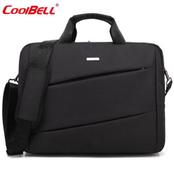 coolbell COOL BELL男士笔记本电脑挎包单肩包男款公文包商务手提包 黑色6205