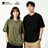 百亿补贴：牧高笛 Villa 夏季户外露营短袖T恤男女山系通勤纯色侧口袋短袖