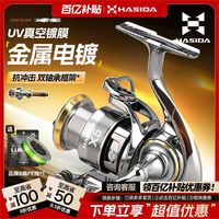 百亿补贴：HISTAR 新款纺车轮金属远投斜口浅线杯路亚轮矶钓海钓微物鱼线轮2500s
