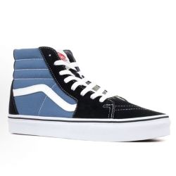 VANS SK8男女同款经典海军蓝嘻哈风耐磨高帮帆布板鞋VN000D5INVY