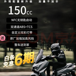 破界 猛禽x5燃油踏板摩托车150省油实用智能ABS高配版星际灰